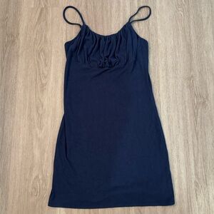 Kendall and Kylie Size Medium Navy Blue Fitted Mini Dress with Adjustable Straps